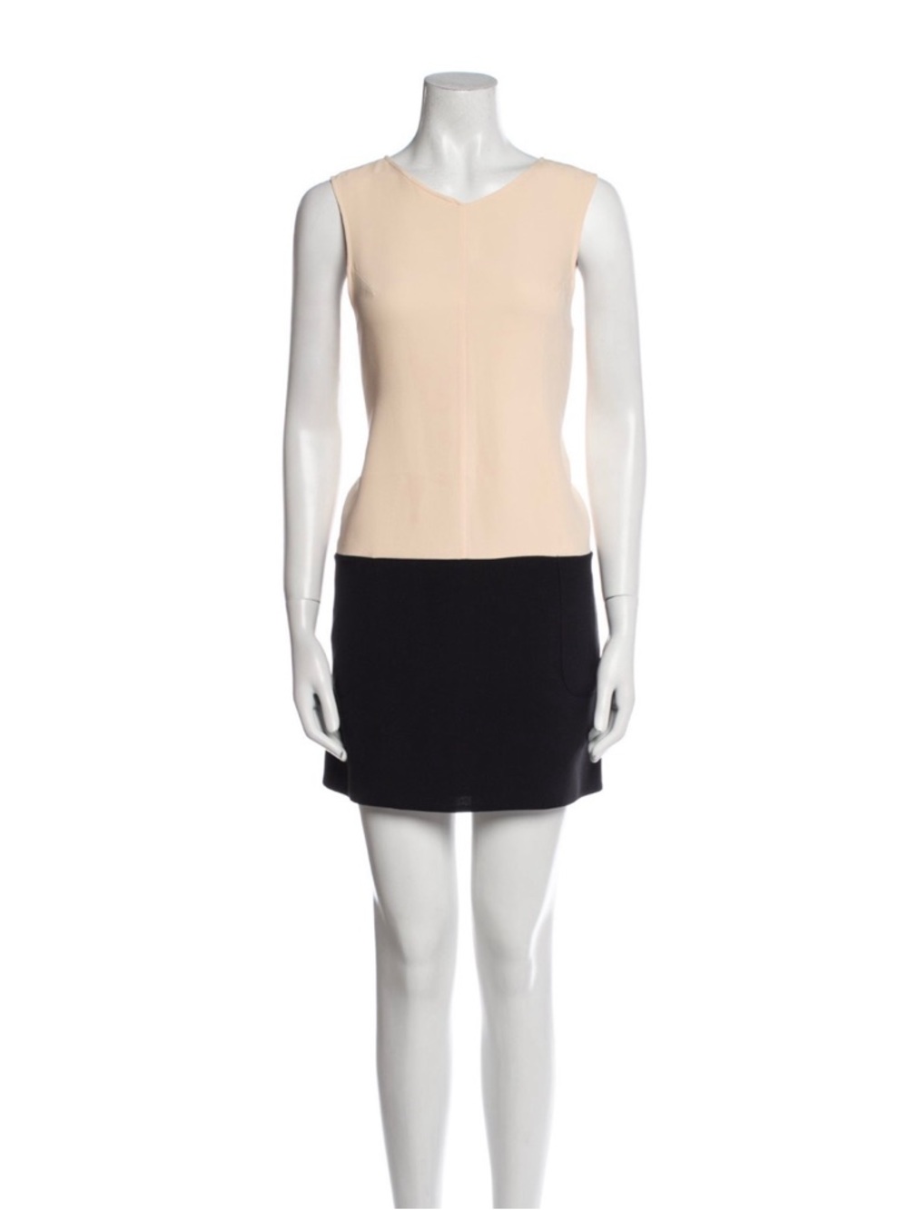 Jenni Kayne Two-Tone Sleeveless Mini Dress in Nude and Black